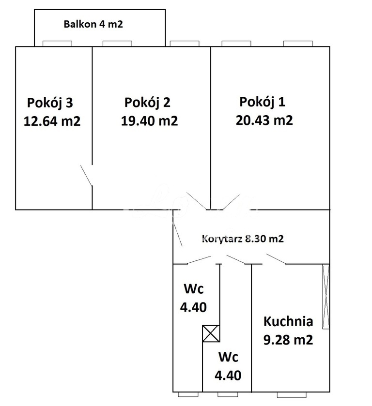 Mieszkanie 81,31&nbsp;m², Szczecin, Centrum, Bolesława Śmiałego - zdjęcie 18