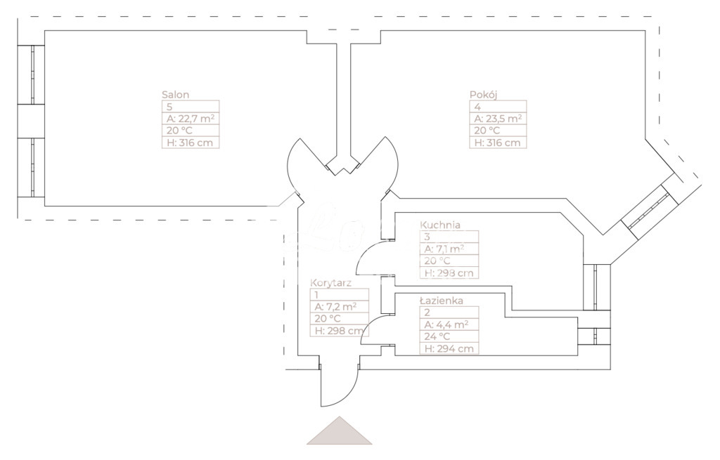 Mieszkanie 64,93&nbsp;m², Szczecin, Niebuszewo, św. Barbary - zdjęcie 13