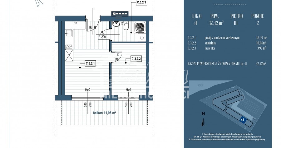 Mieszkanie 32,42&nbsp;m², Rewal - zdjęcie 11