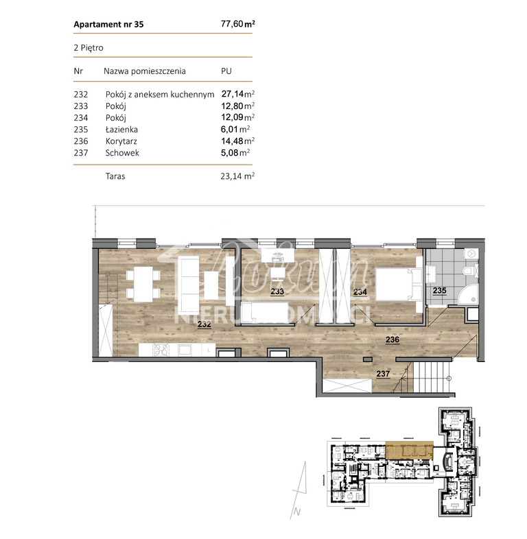 Mieszkanie 77,6 m², Szczecin, Dąbie, Racławicka - zdjęcie 1