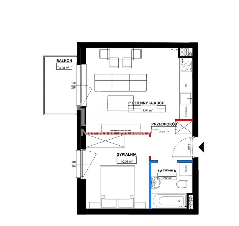 Mieszkanie 35,47&nbsp;m², Szczecin, Bukowo, Modelarska - zdjęcie 12