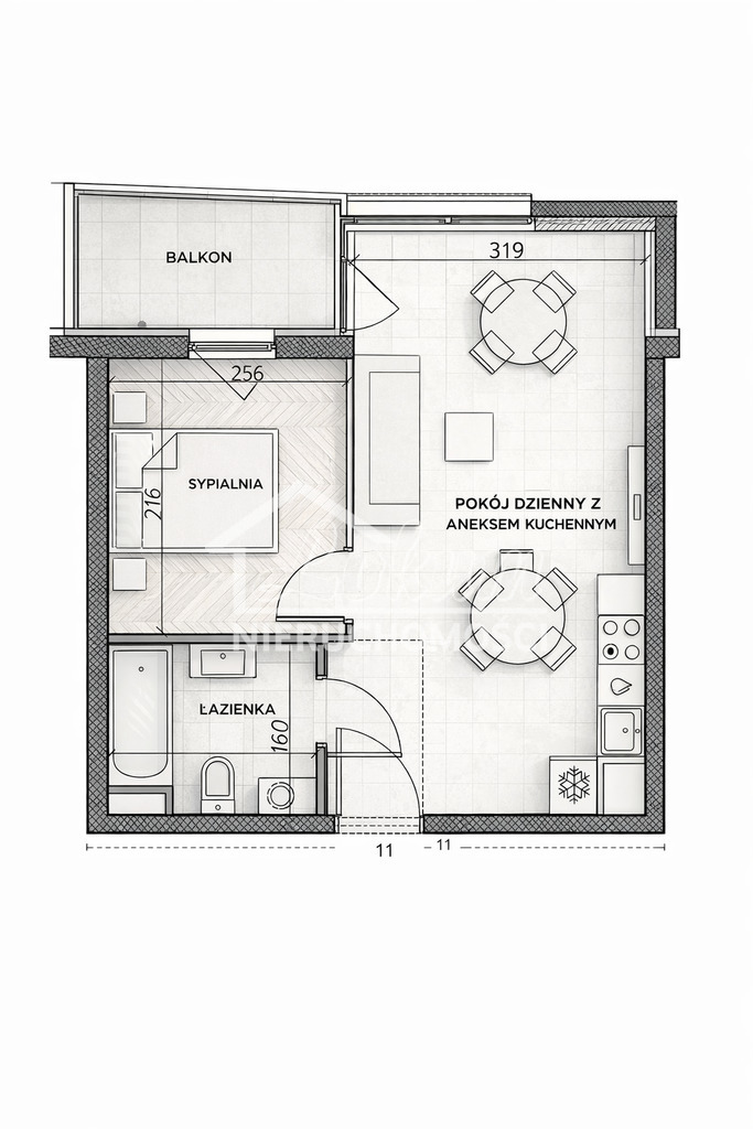 Mieszkanie 35&nbsp;m², Szczecin, Śródmieście, Zielonego Mostu - zdjęcie 16