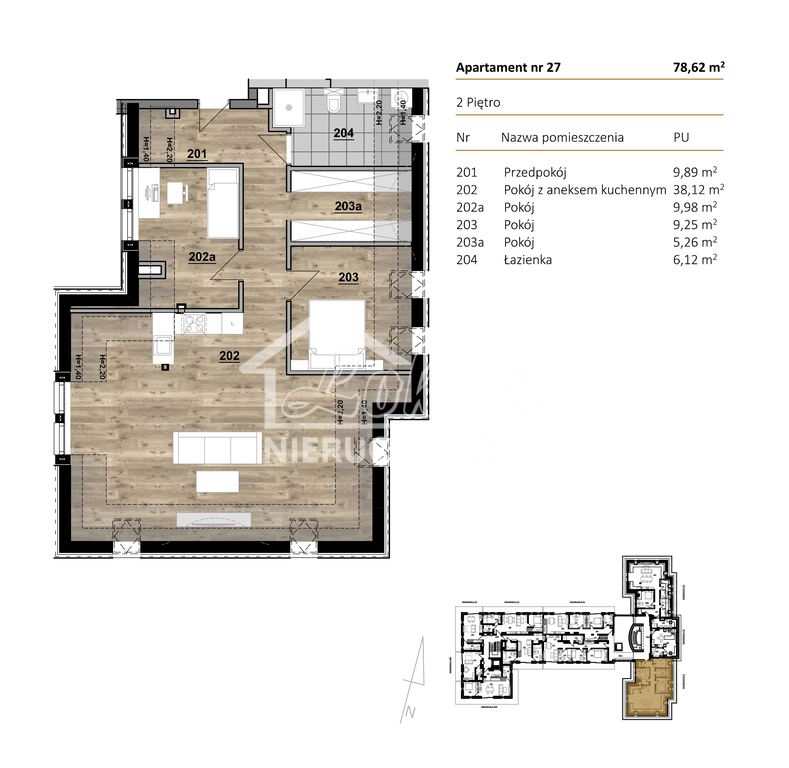 Mieszkanie 78,62&nbsp;m², Szczecin, Dąbie, Racławicka - zdjęcie 1