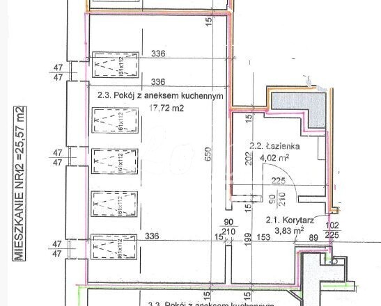 Mieszkanie 25,57&nbsp;m², Szczecin - zdjęcie 2