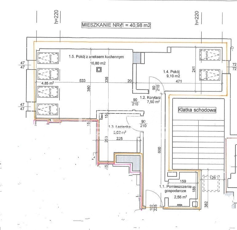 Mieszkanie 40,98&nbsp;m², Szczecin - zdjęcie 3