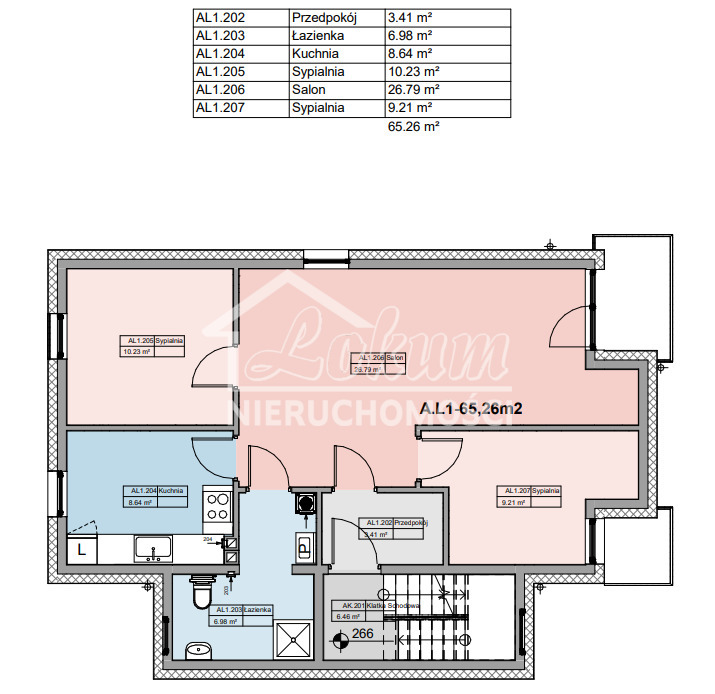 Mieszkanie 65,26&nbsp;m², Police, Grunwaldzka - zdjęcie 7