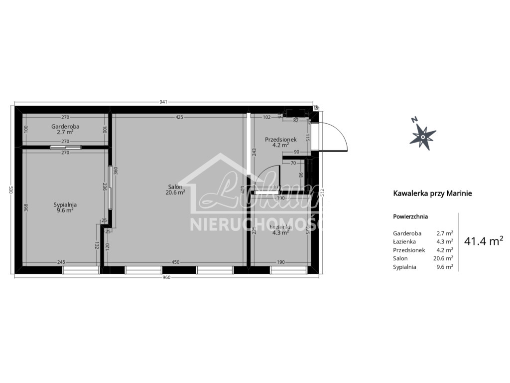 Mieszkanie 41,41&nbsp;m², Szczecin, Gocław, Kolska - zdjęcie 17