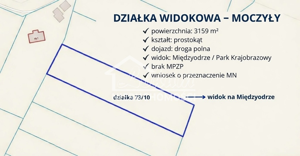 Działka rolna 3159 m², Moczyły - zdjęcie 3