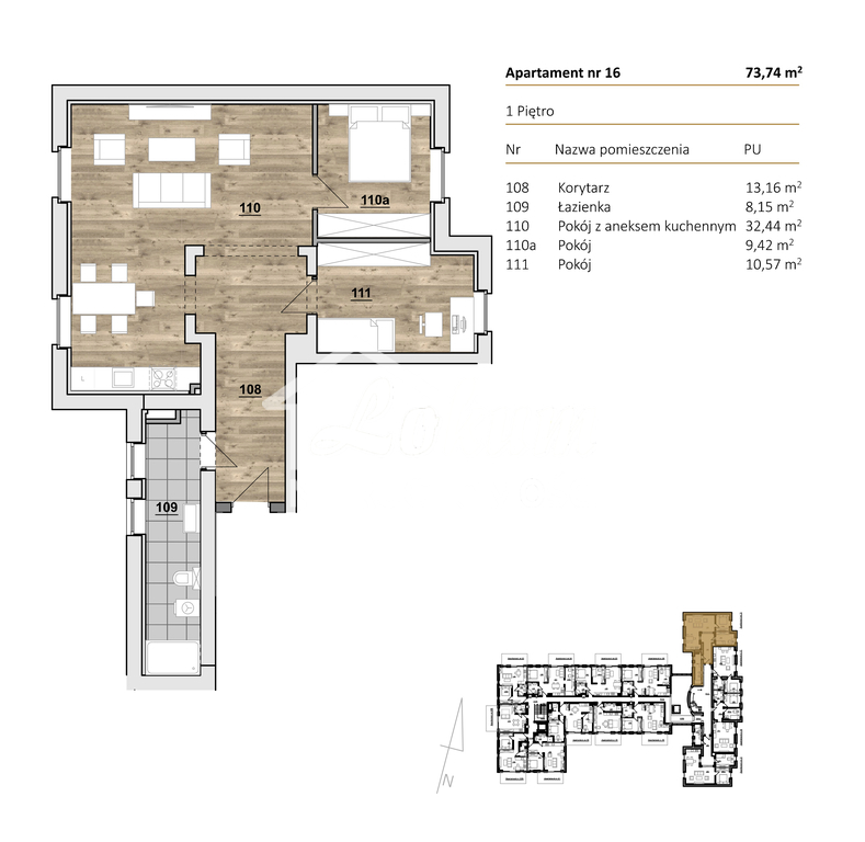 Mieszkanie 73,74 m², Szczecin, Dąbie, Racławicka - zdjęcie 1