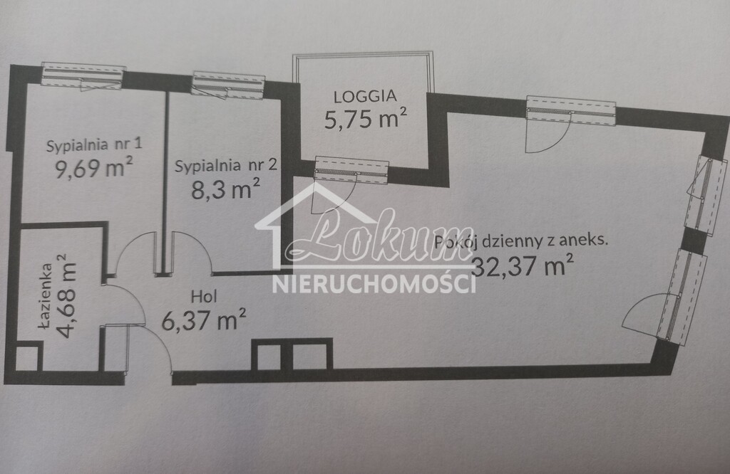 Mieszkanie 61,41&nbsp;m², Szczecin - zdjęcie 2