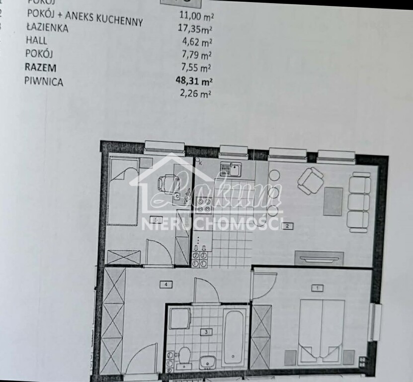 Mieszkanie 48,31&nbsp;m², Szczecin, Stołczyn, Księżnej Dąbrówki - zdjęcie 9
