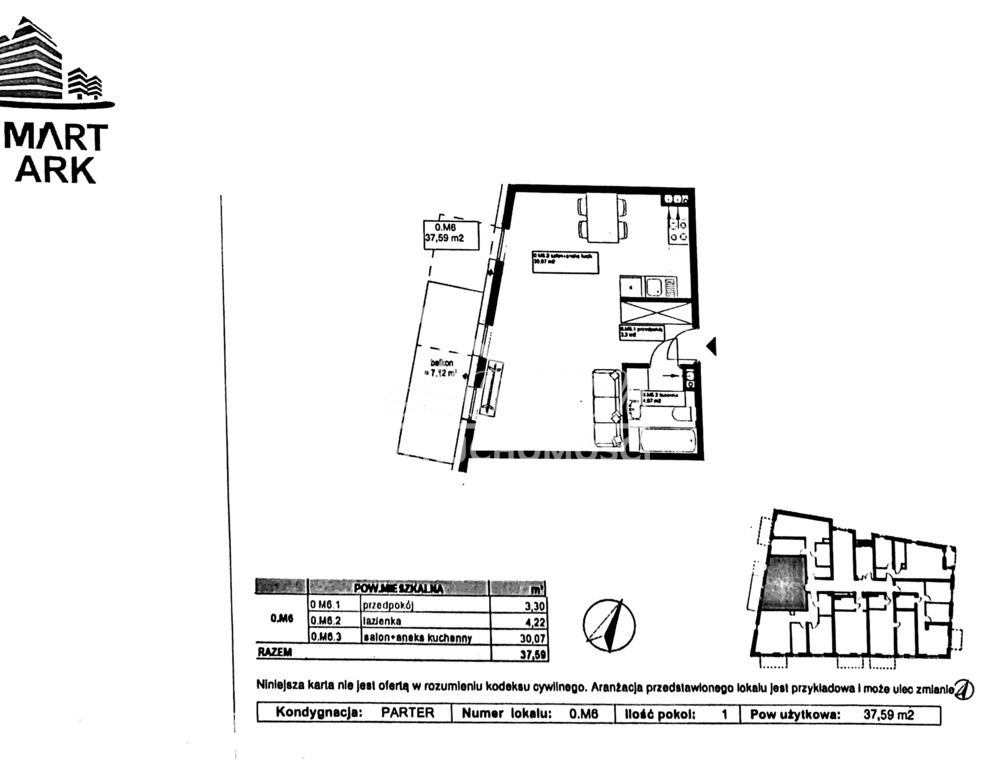 Mieszkanie 37,59 m², Police, Rycerska - zdjęcie 8
