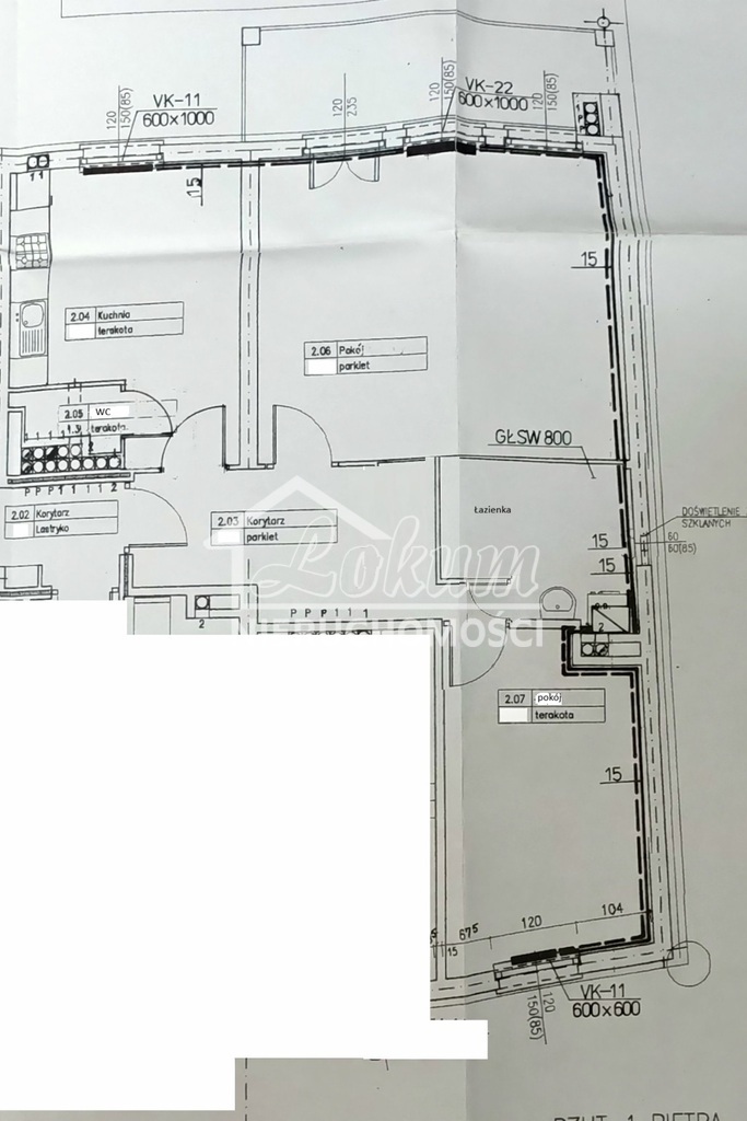 Mieszkanie 59,4&nbsp;m², Szczecin, Zygmunta Krasińskiego - zdjęcie 13