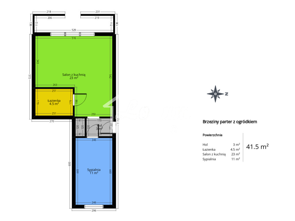 Mieszkanie 41,41&nbsp;m², Warzymice, Brzeziny - zdjęcie 17