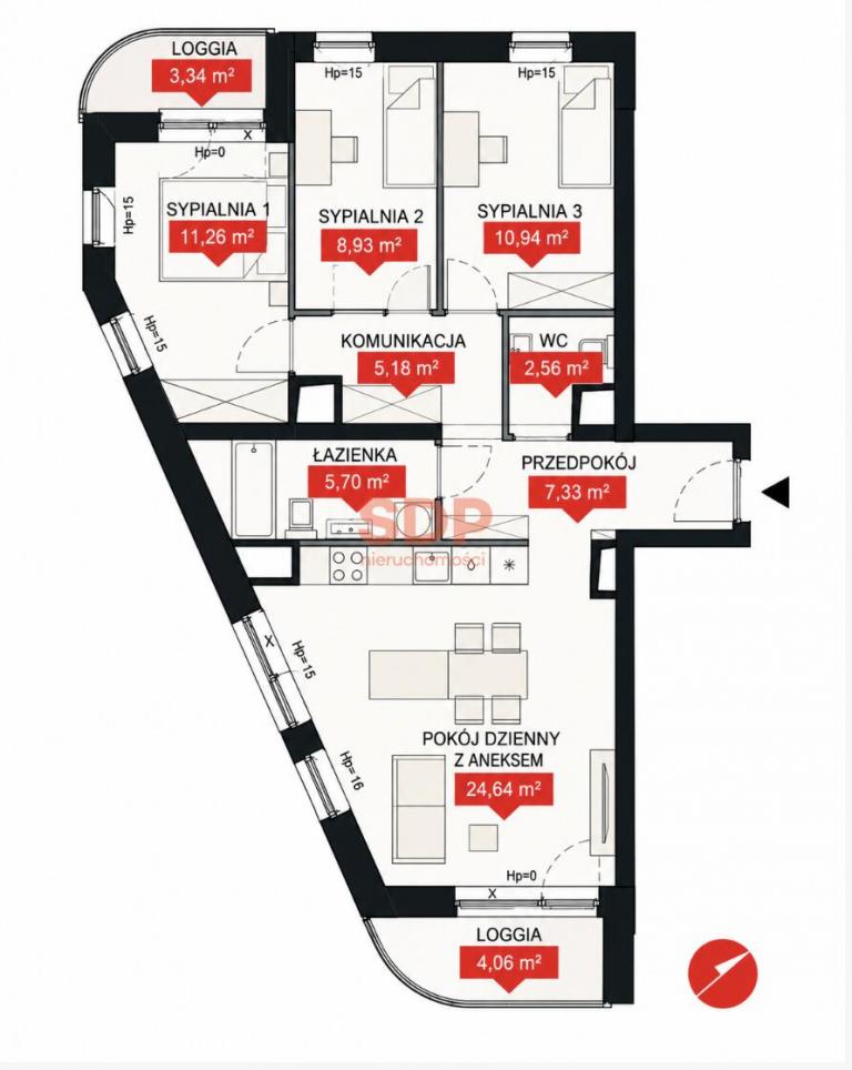 Mieszkanie 76 m², Wrocław, Powstańców Śląskich - zdjęcie 3