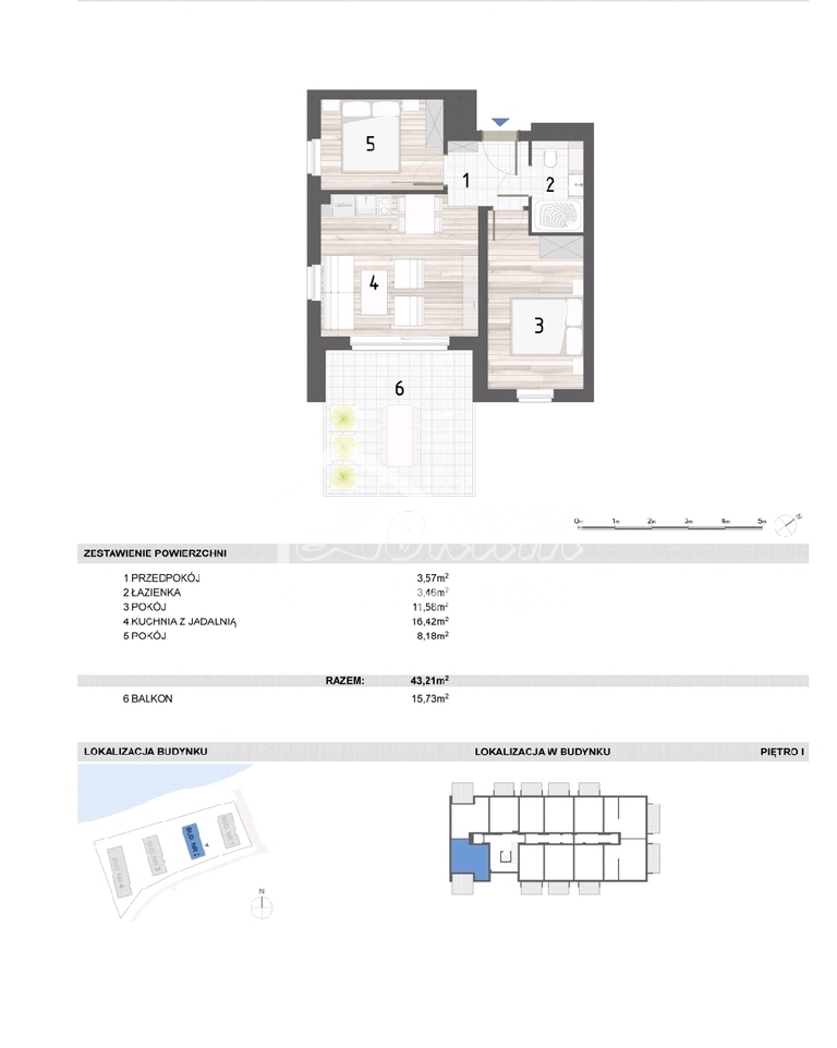 Mieszkanie 43,21&nbsp;m², Rewal, Szczecińska - zdjęcie 19