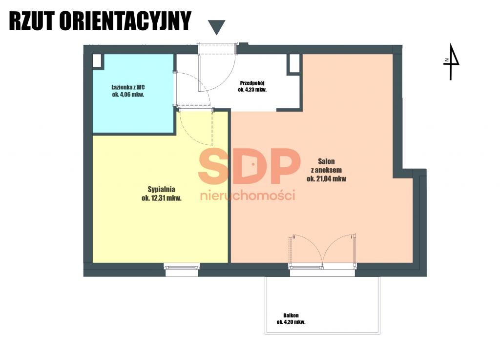 Mieszkanie 41 m², Święta Katarzyna, Żernicka - zdjęcie 4