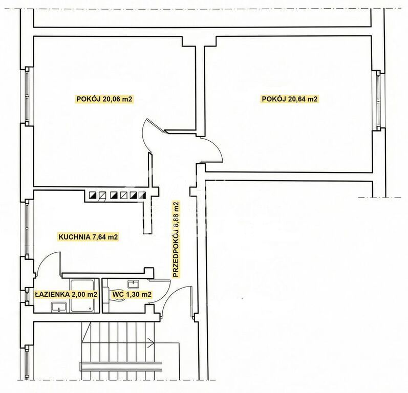 Mieszkanie 58,39&nbsp;m², Szczecin, Niebuszewo, Adama Asnyka - zdjęcie 15