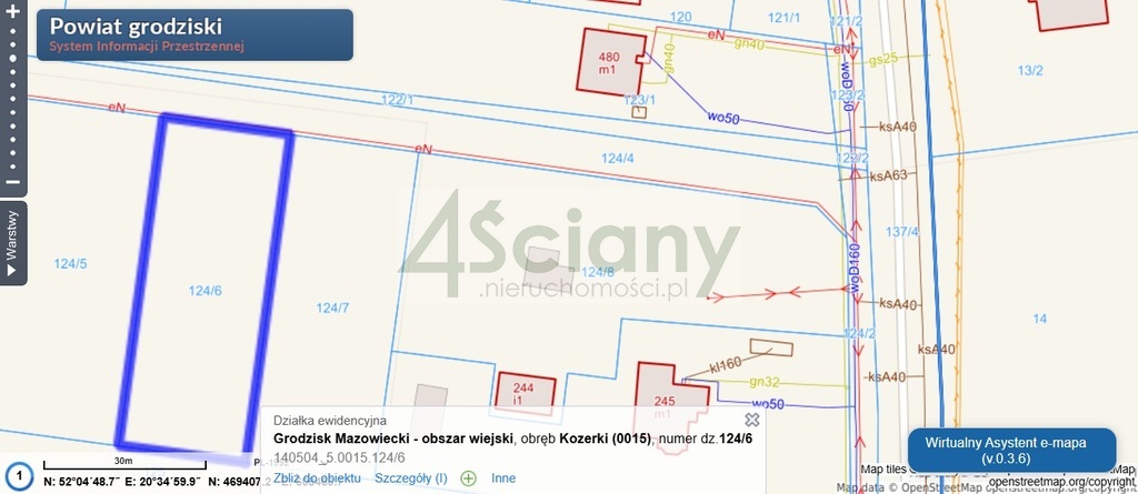 Działka budowlana 1500 m², Kozerki - zdjęcie 2