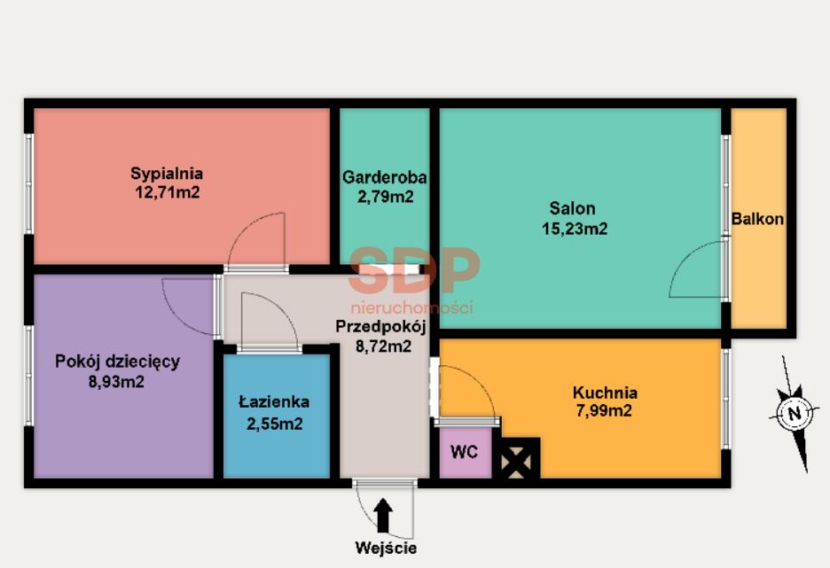 Mieszkanie 59&nbsp;m², Łódź, Widzew, Ziemowita - zdjęcie 17