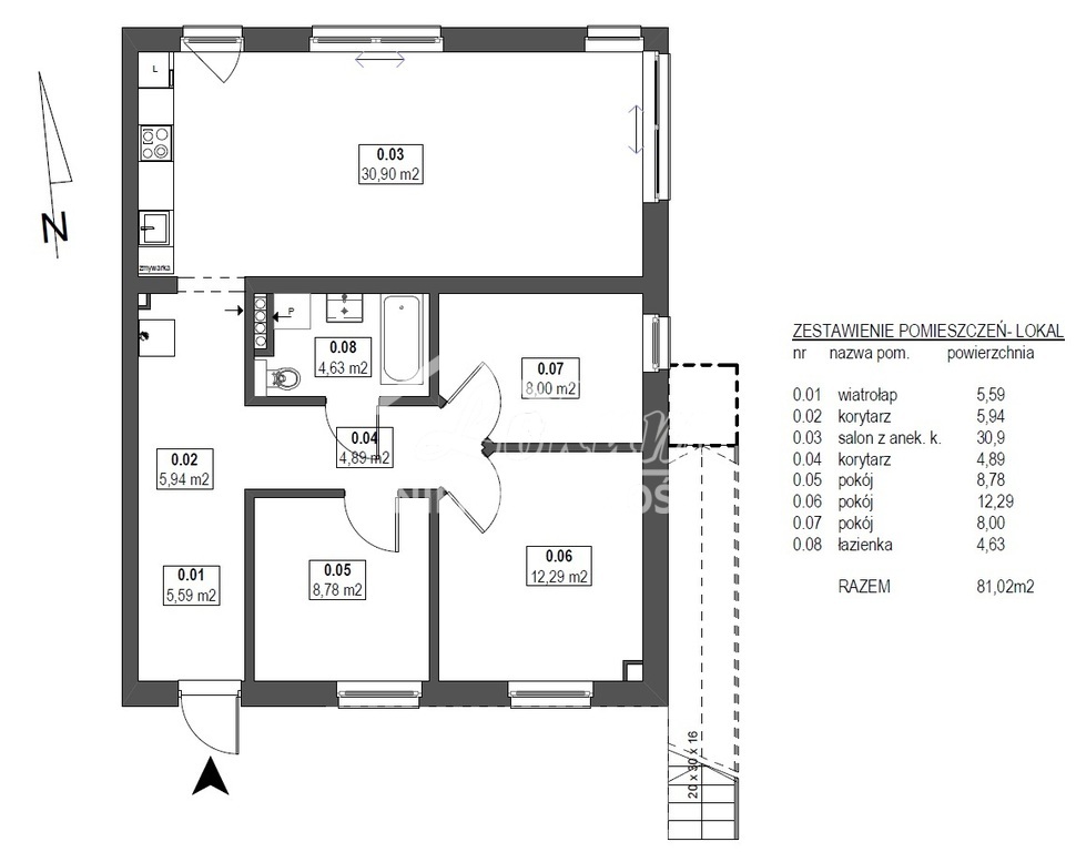 Mieszkanie 81&nbsp;m², Mierzyn - zdjęcie 13