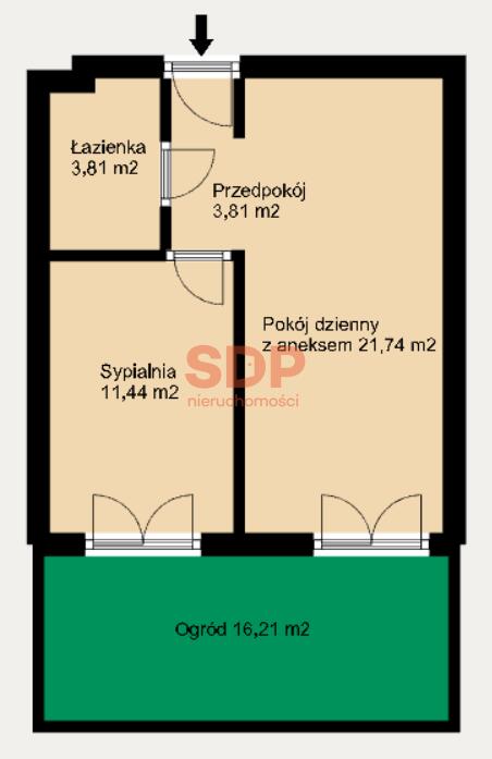 Mieszkanie 40 m², Wrocław, Lothara Herbsta - zdjęcie 2