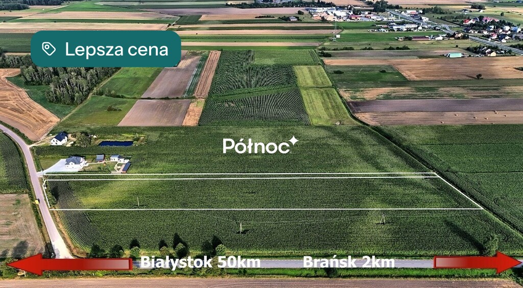 Działka budowlana 1031&nbsp;m², Brańsk, Myśliwska - zdjęcie 6