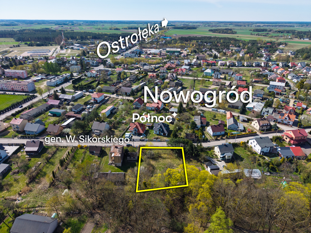 Działka budowlana 1021&nbsp;m², Nowogród - zdjęcie 4