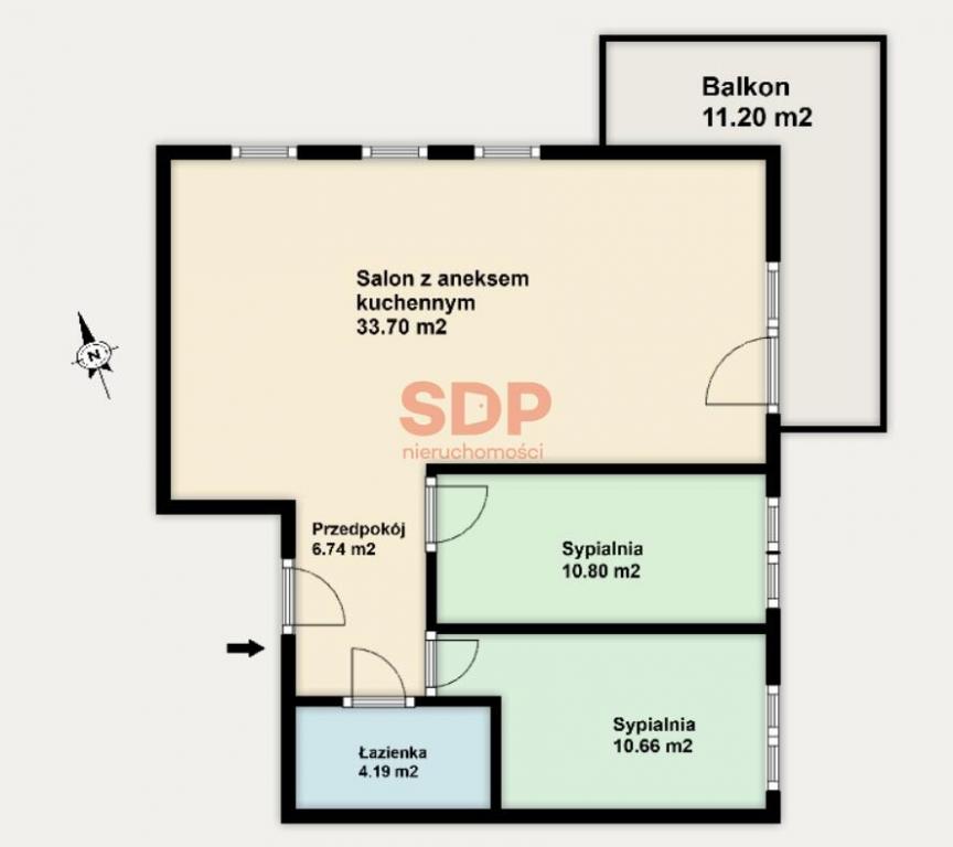 Mieszkanie 66 m², Wrocław, Fabryczna, Rędzińska - zdjęcie 5