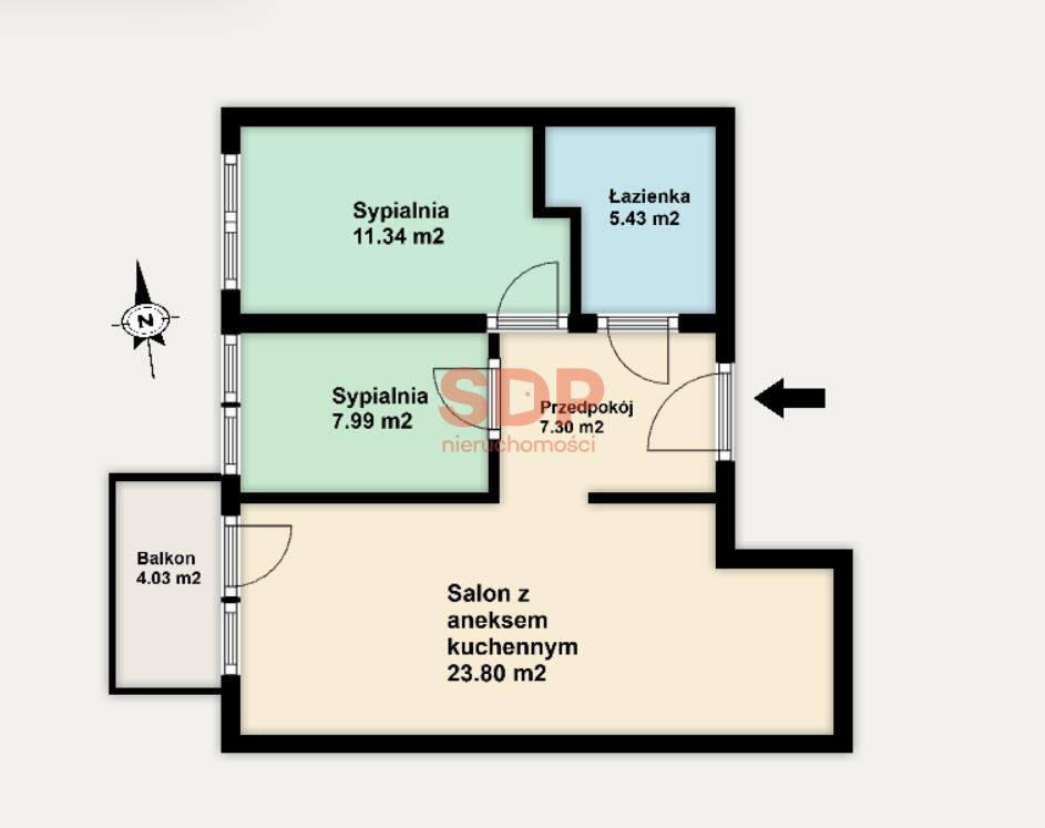 Mieszkanie 55 m², Wrocław, Fabryczna, Nowodworska - zdjęcie 5
