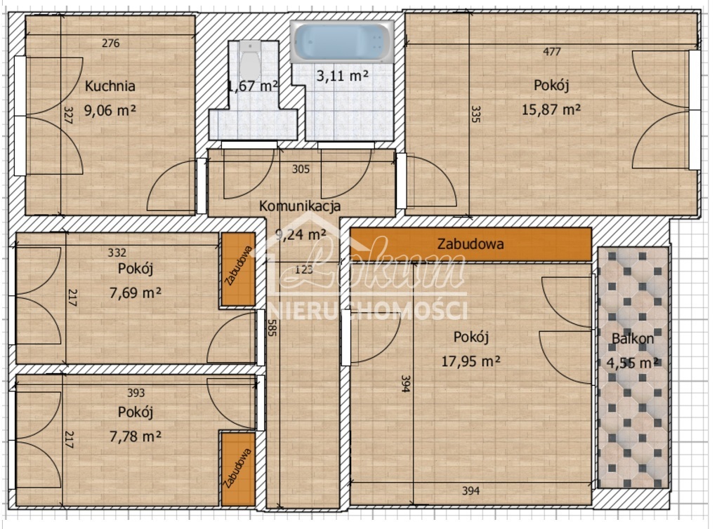 Mieszkanie 77,3&nbsp;m², Szczecin, Zdroje, Leszczynowa - zdjęcie 3