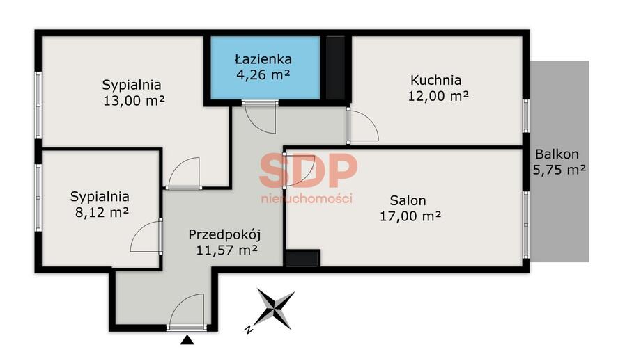 Mieszkanie 66&nbsp;m², Wrocław, Krzyki, Jeździecka - zdjęcie 6