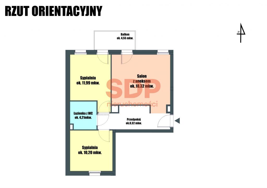 Mieszkanie 53 m², Święta Katarzyna, Żernicka - zdjęcie 5