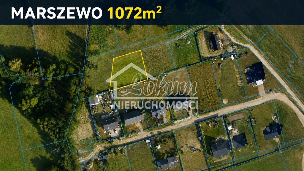 Działka budowlana 1072&nbsp;m², Marszewo - zdjęcie 1