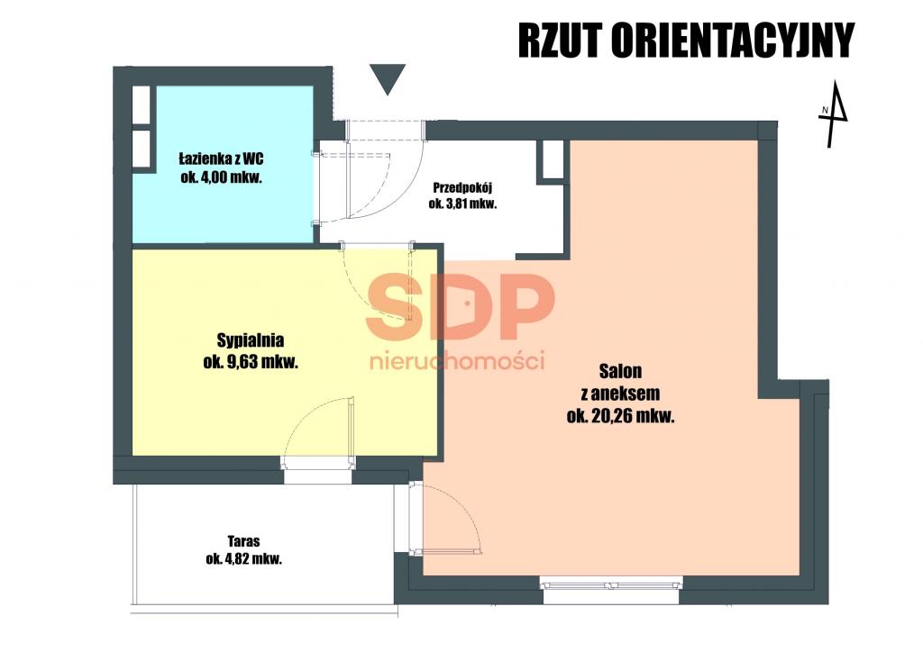 Mieszkanie 37 m², Święta Katarzyna, Żernicka - zdjęcie 4