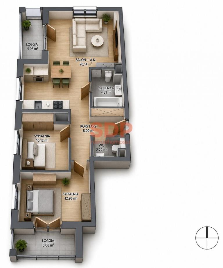 Mieszkanie 63 m², Wrocław, Krzyki, Krakowska - zdjęcie 5