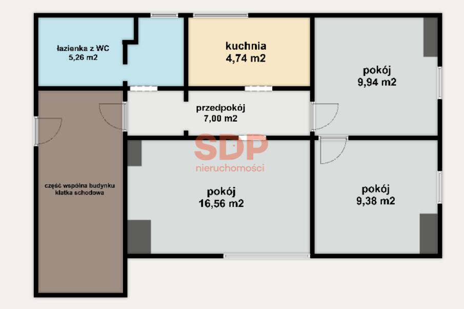 Mieszkanie 52 m², Wrocław, Krzyki, Krzycka - zdjęcie 2