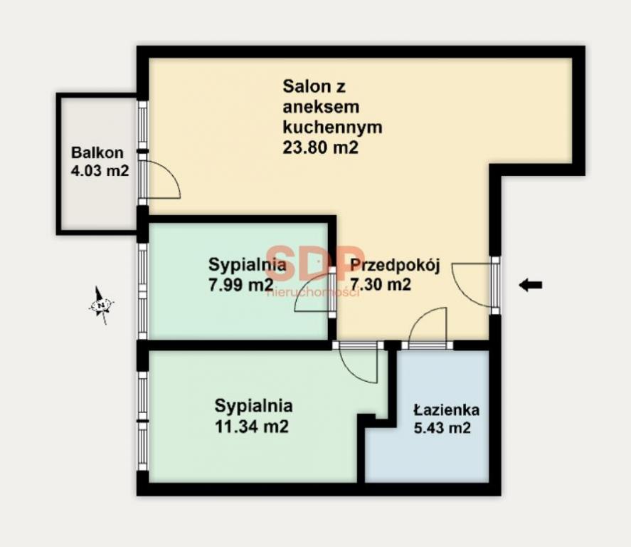Mieszkanie 56 m², Wrocław, Fabryczna, Nowodworska - zdjęcie 5