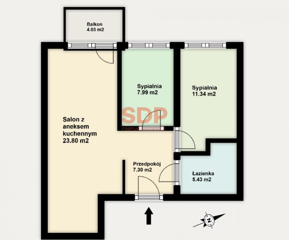 Mieszkanie 55&nbsp;m², Wrocław, Fabryczna, Nowodworska - zdjęcie 5