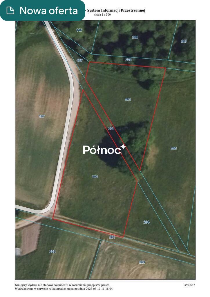 Działka rolna 1163 m², Polimonie - zdjęcie 1