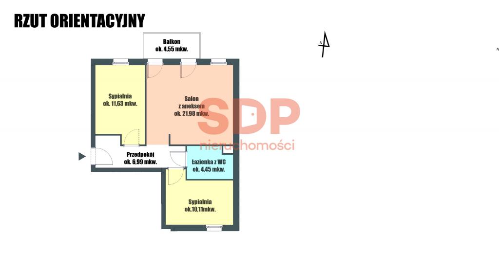 Mieszkanie 55 m², Święta Katarzyna, Żernicka - zdjęcie 8