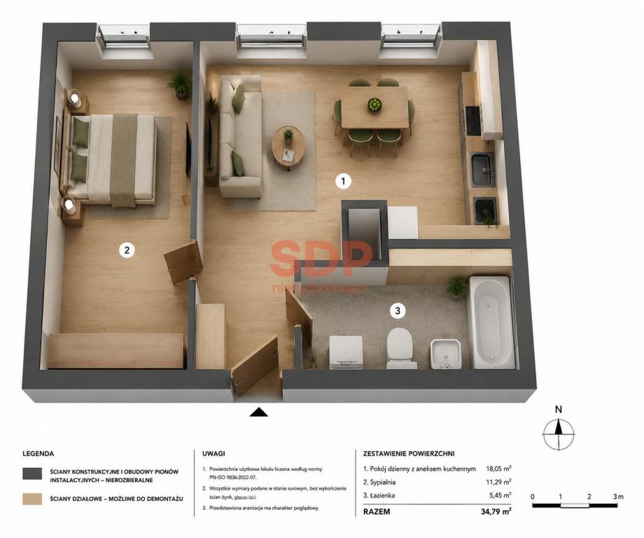 Mieszkanie 34 m², Wrocław, Aleja Architektów - zdjęcie 2