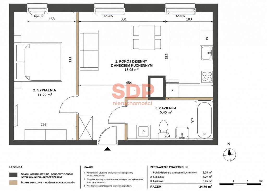 Mieszkanie 34 m², Wrocław, Aleja Architektów - zdjęcie 5