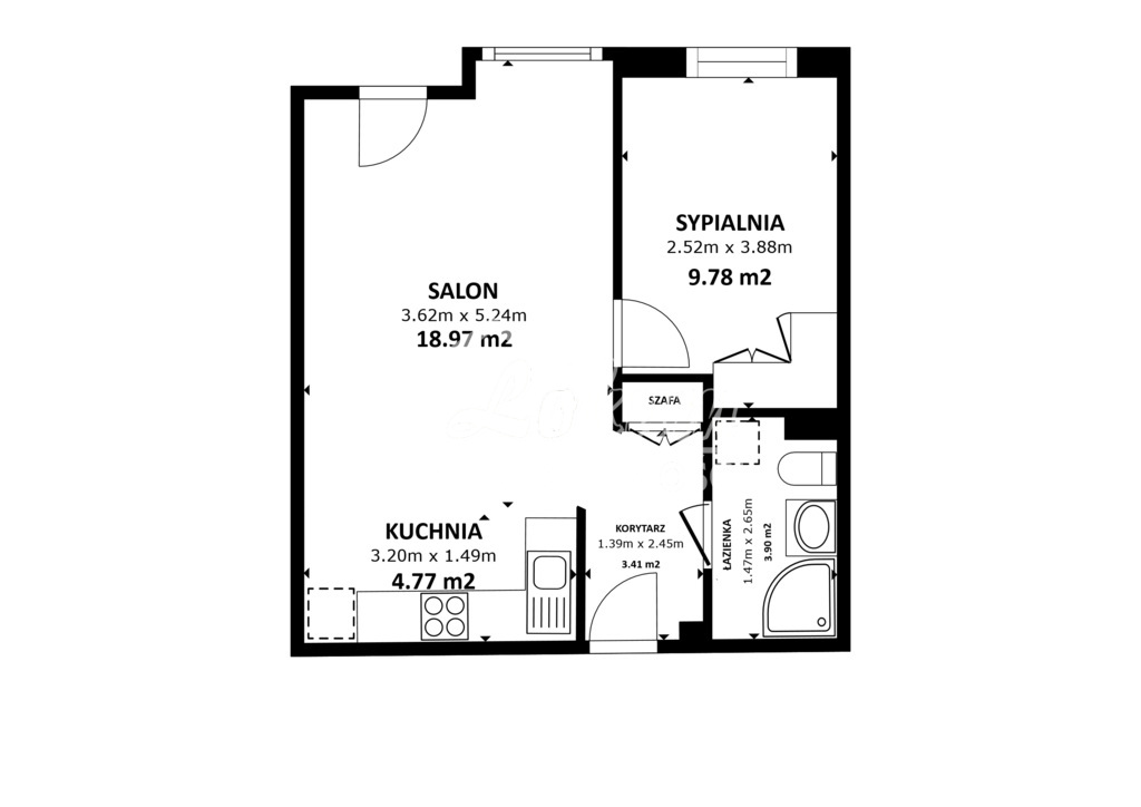 Mieszkanie 40,2&nbsp;m², Szczecin, Warszewo, Duńska - zdjęcie 3