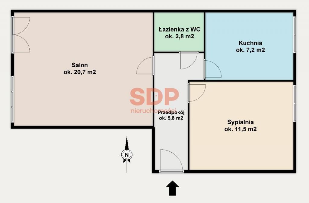Mieszkanie 48 m², Wrocław, Krzyki, Pabianicka - zdjęcie 14