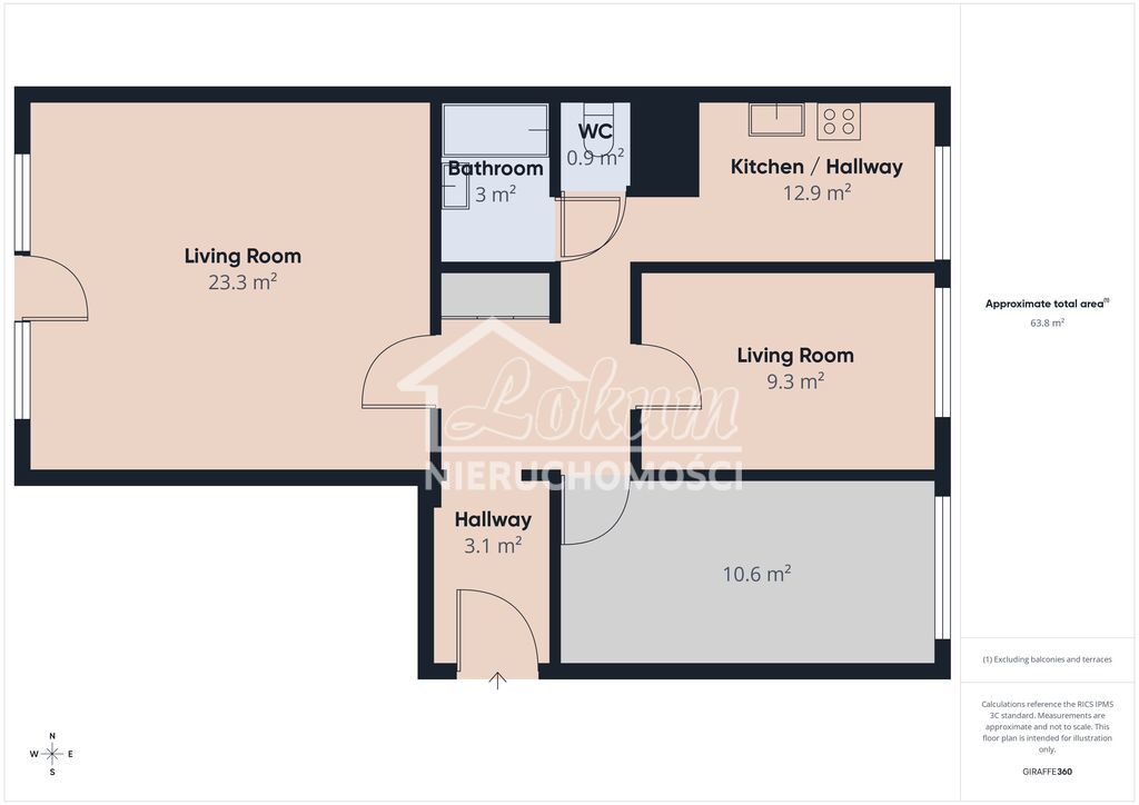 Mieszkanie 63,6&nbsp;m², Szczecin, Zawadzkiego-Klonowica, Eugeniusza Romera - zdjęcie 13