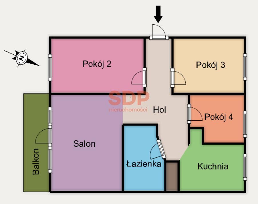 Mieszkanie 63&nbsp;m², Łódź, Bałuty, Jesionowa - zdjęcie 9