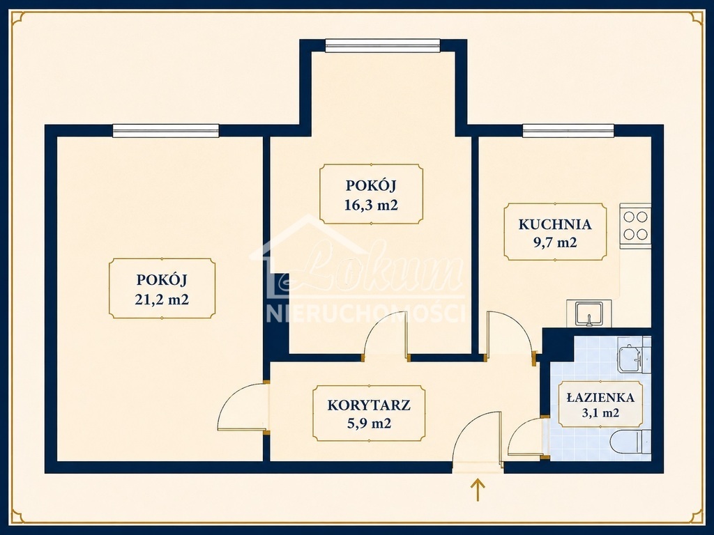 Mieszkanie 55,52 m², Szczecin, Maksyma Gorkiego - zdjęcie 11
