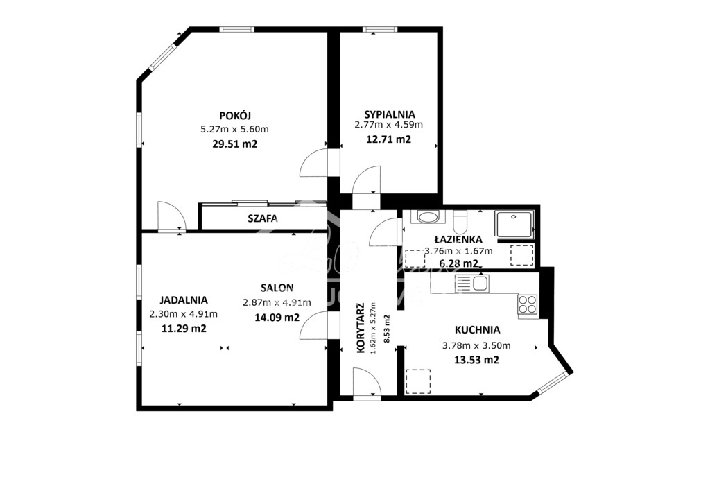 Mieszkanie 90,8 m², Szczecin, Centrum, Szarotki - zdjęcie 14
