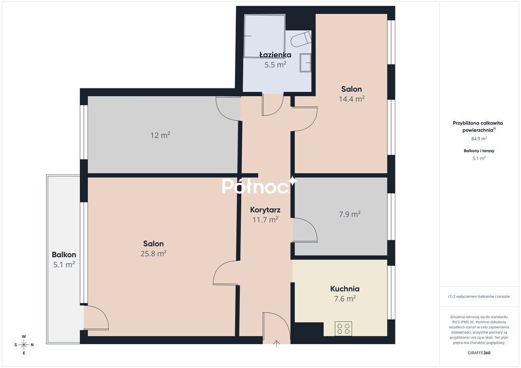 Mieszkanie 84,5 m², Białystok, Dziesięciny, Kalinowa - zdjęcie 9